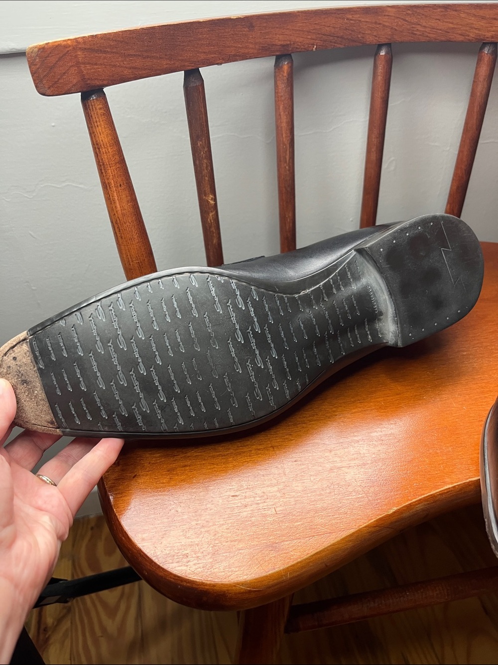 Santoni Black Leather Penny Loafers Italian Made Men’s Size 10 - Picture 8 of 10